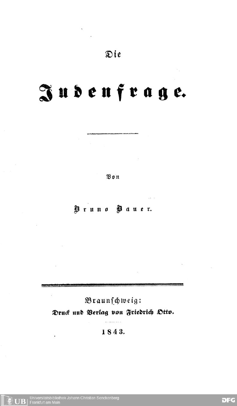 Die Judenfrage.