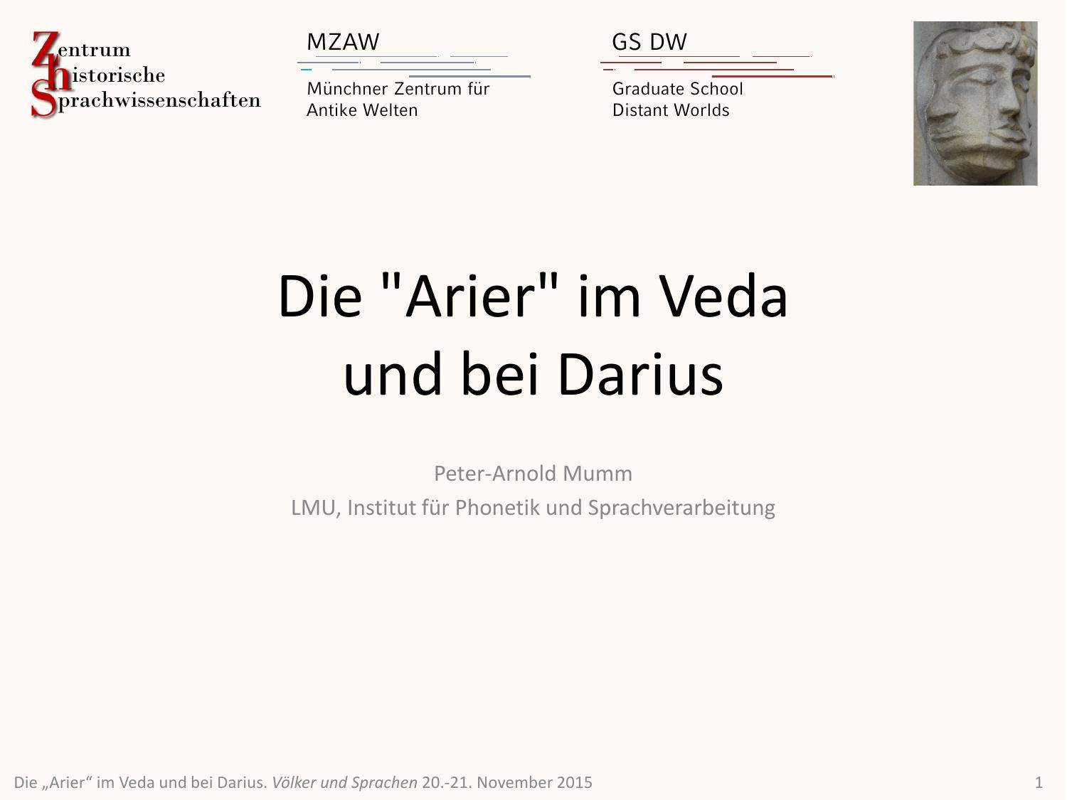 Die "Arier" im Veda und bei Darius