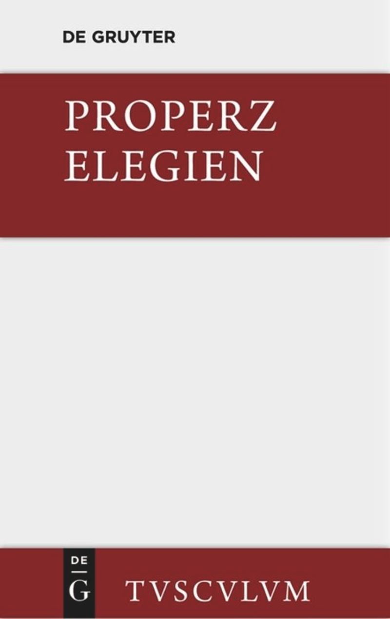Elegien: Lateinisch und deutsch