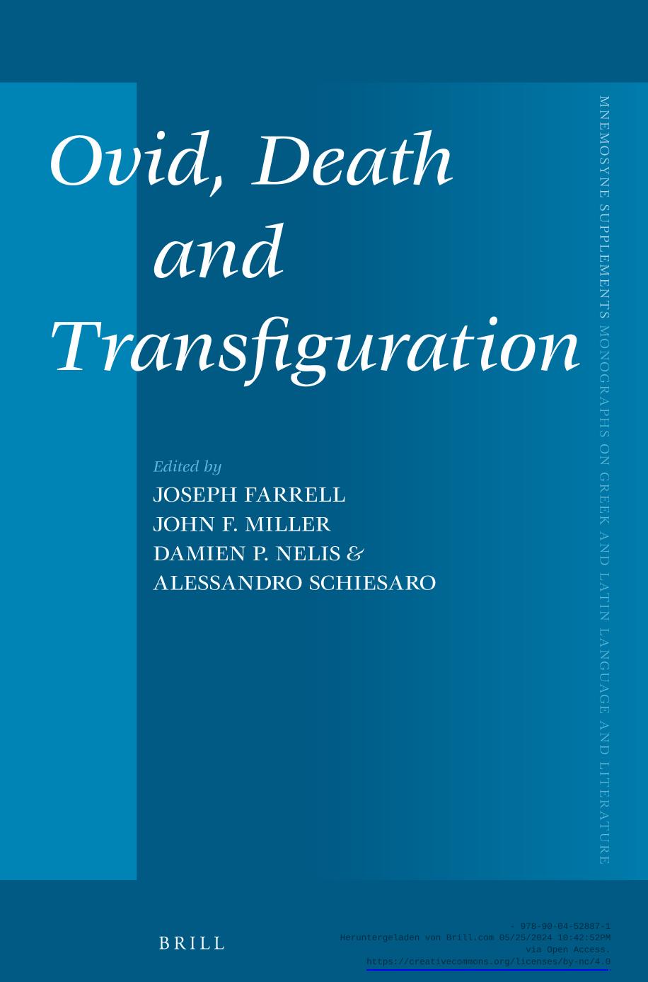 Ovid, Death and Transfiguration