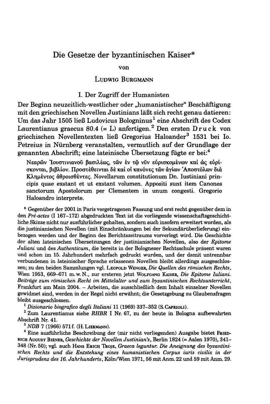 Fontes Minores 11 - Die Gesetze der byzantinischen Kaiser