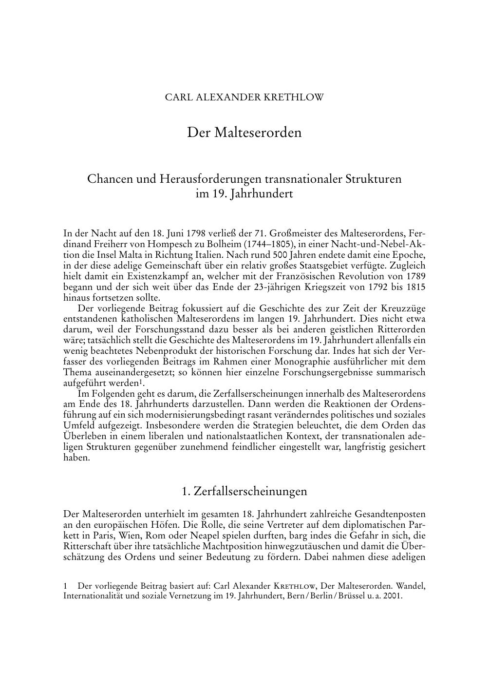 Der Malteserorden