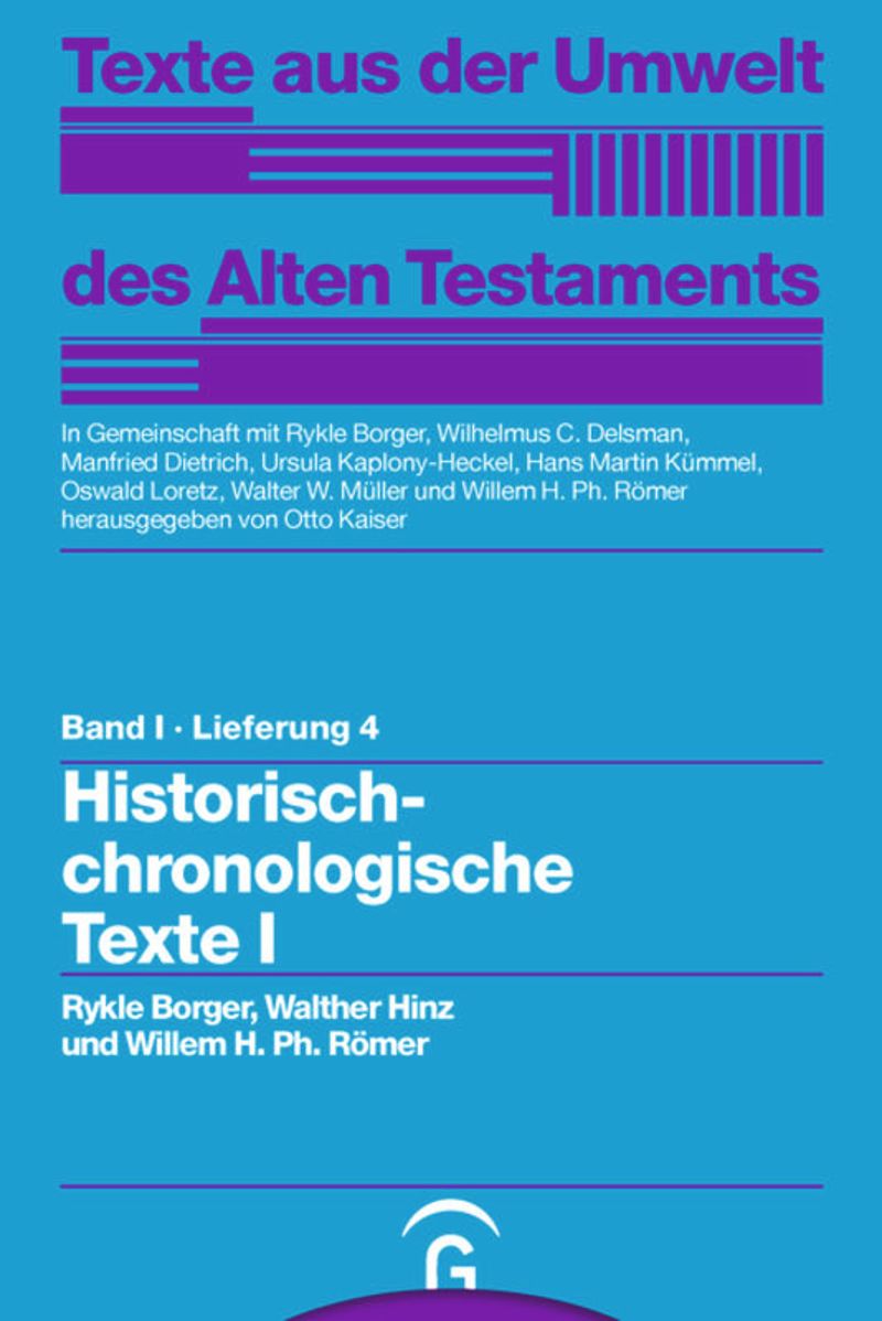TUAT I-4: Historisch-chronologische Texte I