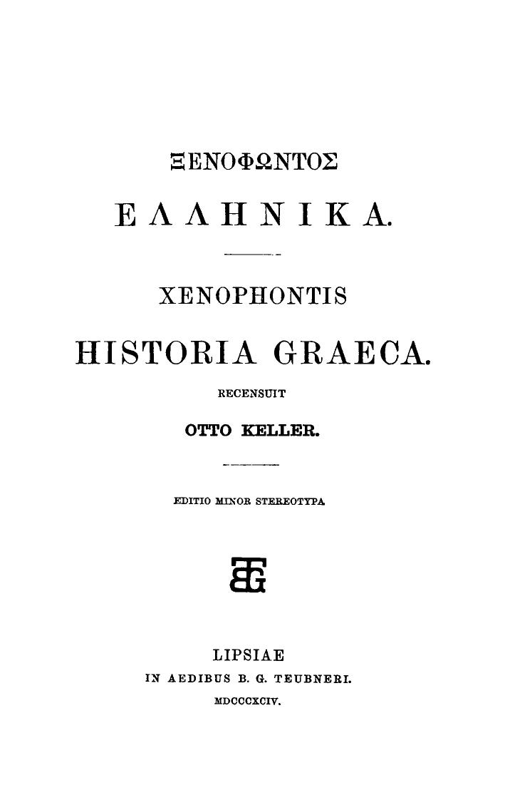 Xenophontis Historia Graeca